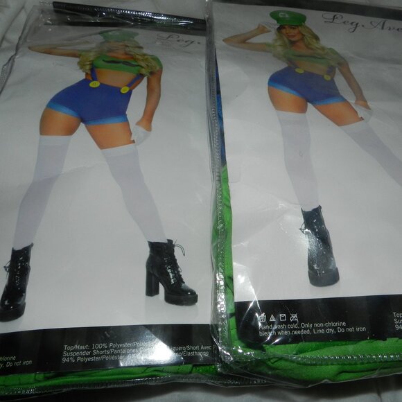 Gamer Sidekick Sexy Luigi Costume With Hat Leg Avenue 🆕⌚😮‍💨⚡🚚 - Picture 9 of 16